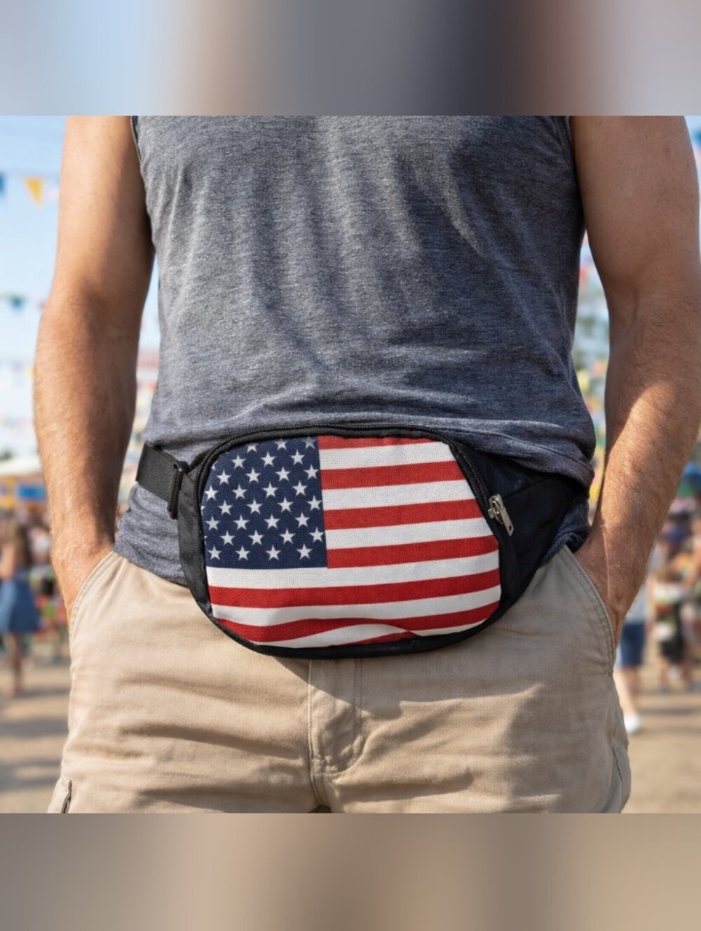 Stars & Stripes Fanny Pack – Lightweight, Multi‑Compartment Organizer